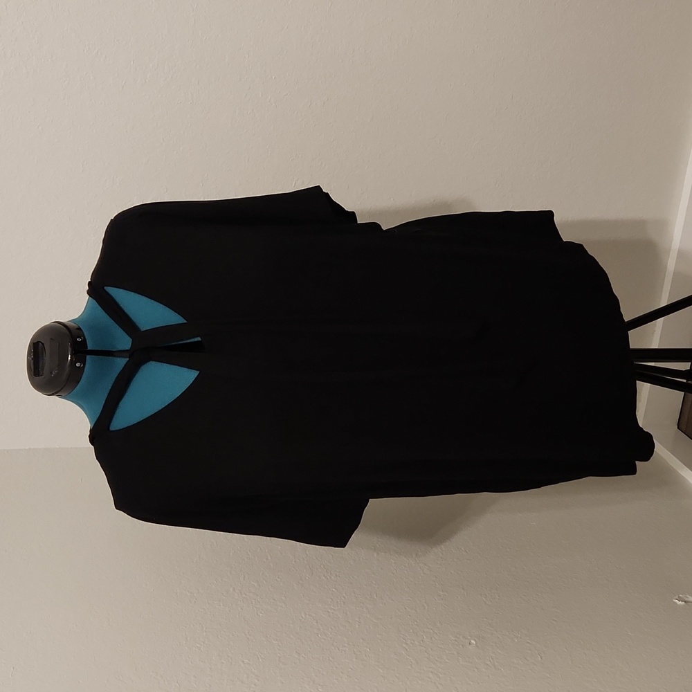 Black Lane Bryant 22/24 Tie Front Knit Top
